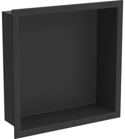 Mexen X-Wall-R вградена черна рафта с ръб 30 x 30 см - 1970303010