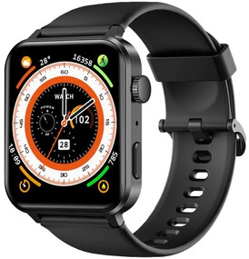 Blackview R30 Pro Fitness Smartwatch, 1.83-inch HD,220mAh Battery, 24-hour SpO2 Detection + Heart Rate Monitoring, Monitor Sleep status, Calls and SMS notification, Black