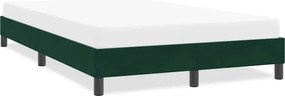4101352 vidaXL Рамка за легло без матрак Тъмнозелено 120x210 cm Кадифе