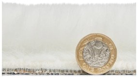 Бял килим , ⌀ 120 cm Teddy - Think Rugs