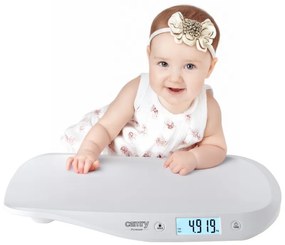 Бебешка везна Camry CR 8185, До 20 кг, LCD дисплей, Функция HOLD, ТАРА, Автоматично изключване, Бял