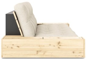 Сив/бежов ленен разтегателен диван 244 cm Base – Karup Design