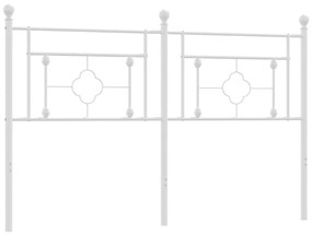 374422 vidaXL Метална табла за глава, бяла, 150 см