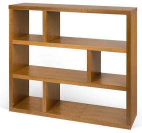 Етажерка за книги от екзотична дървесина 120x105 cm Dublin - TemaHome