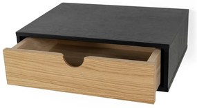 Черно стенно нощно шкафче Farsta - Woodman