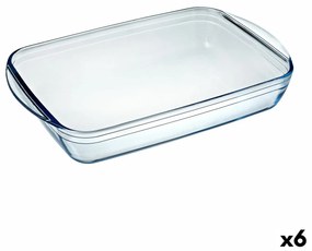 Поднос за сервиране Pyrex Classic 4,6 L 40,3 x 26,3 x 7,3 cm Прозрачен Cтъкло (6 броя)