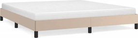 346915 vidaXL Рамка за легло, капучино, 160x200 см, изкуствена кожа