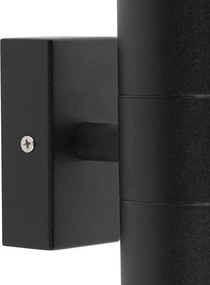 Интелигентна външна стенна лампа черна IP44 вкл. 2 WiFi GU10 - Duo