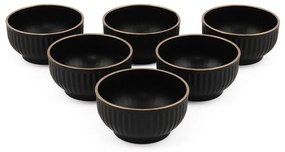 Черни чаши в комплект от 6 броя по 0,25 л - Hermia