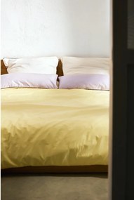 Жълт двоен чаршаф за завивка от памучен сатен 200x200 cm Oba – noo.ma