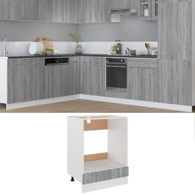 825835 vidaXL Шкаф за фурна, Lyon сив сонома, 60x46x81,5 см, инженерно дърво