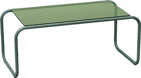 Зелена масичка за кафе със стъклен плот 40x80 cm Ventana – Leitmotiv