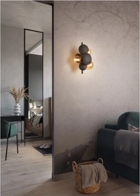 Стенна лампа в сиво-златист цвят Bubble - Trio Select