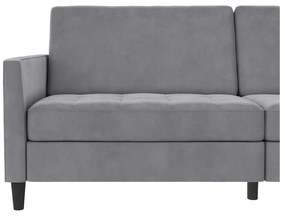 Светлосив кадифен диван 207 cm Presley – Støraa