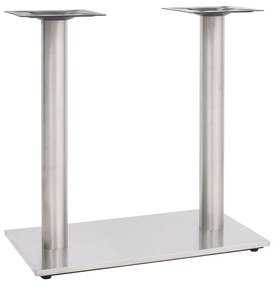 325441 vidaXL Крак за бистро маса, сребрист, 70x40x72 см, неръждаема стомана
