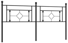 374375 vidaXL Метална табла за глава, черна, 180 см