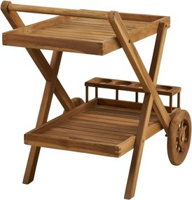 Маса за сервиране на колелца от масивна дървесина 50x86 cm Pasaku – House Nordic