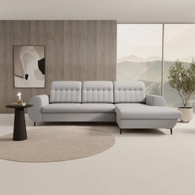 Ъглов диван Blanc-Сив-Дясно