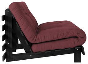 Разтегателен диван в цвят бордо 140 cm Roots Black Night – Karup Design