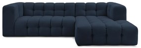 Тъмносин ъглов диван (десен ъгъл) Cloud – Bobochic Paris