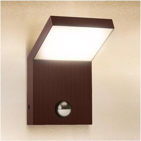 Brilagi -LED Външно стенно осветително тяло със сензор RIANO LED/8W/230V кафяво IP65