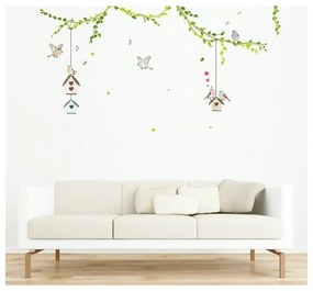 Комплект стикери за стена Птичи клетки в гората - Ambiance