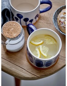 Бяло-сини глинени чаши в комплект от 3 бр. 450 ml Linora – Bloomingville