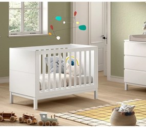 Бяло детско креватче от масивен бор 60x120 cm Eva – Vipack