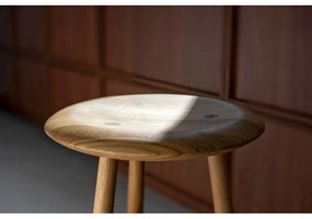 Бар стол от масивен дъб в естествен цвят (височина на седалката 75 cm) Blanc – Gazzda