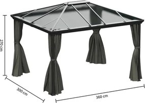 Беседка Hesperide Belize, Поликарбонат, 3.6x3 m