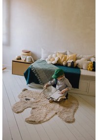 Бежов ръчно изработен памучен детски килим подходящ за пране 120x122 cm Bear – Lorena Canals