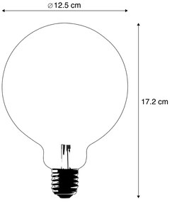 Комплект от 5 интелигентни LED крушки E27 G125 Златни 4.9W 470lm 1800-4000K
