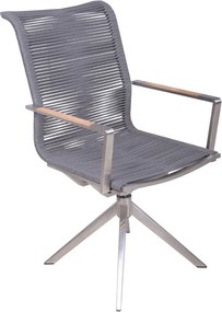 Сив метален градински стол Rubiera – Garden Pleasure