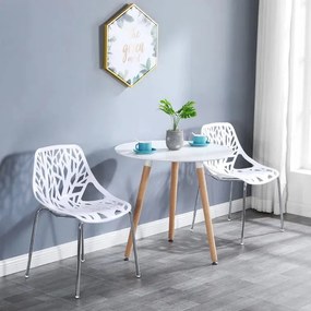 Кухненски стол Plexy-Бял (6) парчета