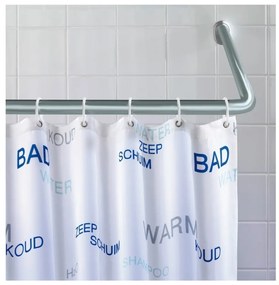 Универсален ъглов прът в сребристо за душ завеса Сребро, ø 2 cm - Wenko