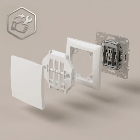 Единичен Ключ с Рамка OSTE JNH006-W WHITE