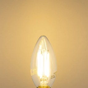 Комплект от 5 LED крушки E14 B35 прозрачни 2.2W 470lm 2700K