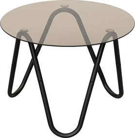 Кръгла странична масичка със стъклен плот ø 50 cm Ventana Round – Leitmotiv