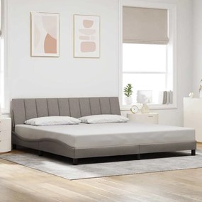 3310486 vidaXL Рамка за легло без матрак Hanko, таупе, 200x200 см, плат