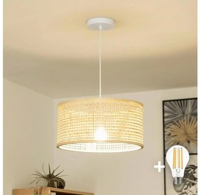 Brilagi - LED люстра на кабел CERIA BOHO 1xE27/40W/230V Ø 25 см бамбук