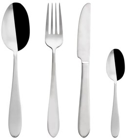 Прибори за хранене от неръждаема стомана в сребрист цвят 24 бр. Mirror – Orion