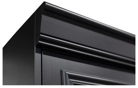 Черна витрина от масивен бор 110x215x44 cm Organize – WOOOD