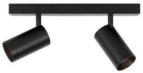 Модерен таванен прожектор черен регулируем 2-светлина - Jeana Luxe