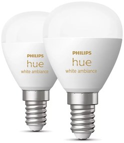 Комплект крушки 2 бр. E14, 5 W White ambiance – Philips Hue