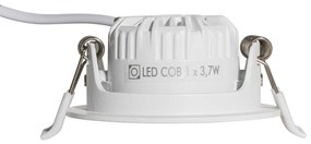 Комплект от 6 вградени спота бели, накланящи се 6,5 см, включително LED IP54 Ultra Slim - Pupil