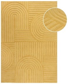 Жълт вълнен килим , 160 x 230 cm Zen Garden - Flair Rugs