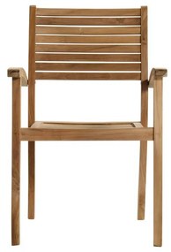 Градински стол от масивно дърво в естествен цвят Sunderland – Hartman