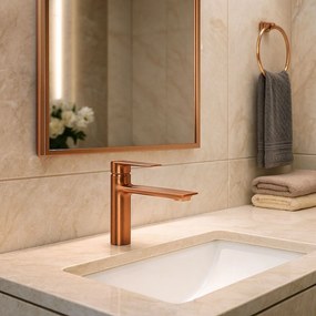 Смесител за мивка REA Storm COPPER BRUSH Low