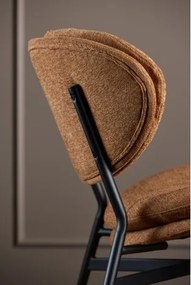 СОФИЯ Теракота (тъкан Апия 272)/черна рамка - ТАПИЦИРАН СТОЛ ЗА ДНЕВНА/ОФИС