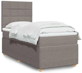 3291943 vidaXL Боксспринг легло с матрак, таупе, 90x200 см, плат